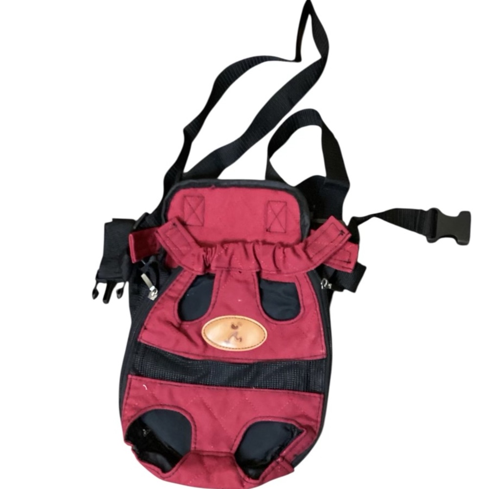 Red and Black Dog Carrier Backpack